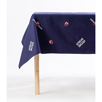 Tablecloth Red Star - navy blue-1