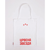 Tote bag Red Star - white