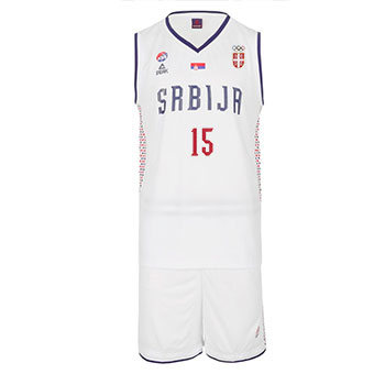 Peak Serbia national basketball team set for 2024/2025 and for Olympics with print - white