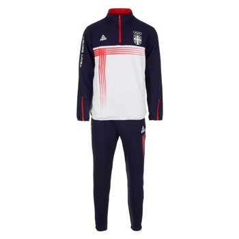 Womens Peak Serbia olympic commitee tracksuit for OG in Paris - teget/bela