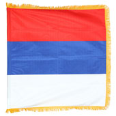 Saten flag Serbia 100 cm x 100 cm - double with resamples